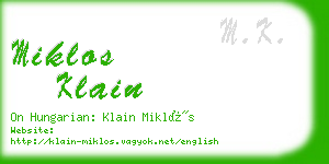 miklos klain business card